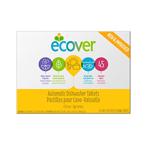 Ecover Automatic Dishwasher Soap Tablets, Citrus, 25 Count (Pack of 6) - Packaging May Vary