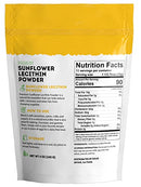 Sunflower Lecithin Powder for Baking Bread, Cooking (12oz) 100% Natural, Gluten Free, Non-GMO, Lactation Supplement