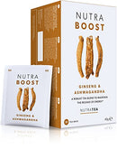 NUTRABOOST - Energy Tea | Focus Tea – Includes Astragalus, Ashwagandha & Gotu Kola - Naturally Caffeine-Free and Sugar-Free - 20 Enveloped Tea Bags - by Nutra Tea - Herbal Tea