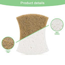 SAMEBUTECO Kitchen Sponge Set of 12 Natural Cellulose and Coconut Walnut Scrubbing Sponges for Sparkling Kitchens Dish Sponges for Heavy Duty Kitchen Grime (Square Sponges)