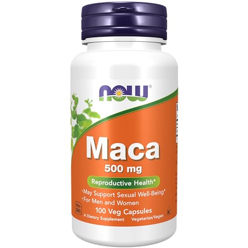 NOW Supplements, Maca (Lepidium meyenii) 500 mg, For Men and Women, Reproductive Health*, 100 Veg Capsules