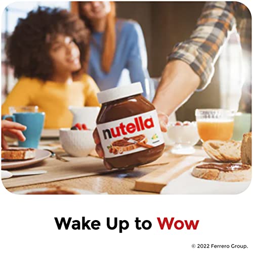 Nutella Hazelnut Spread with Cocoa for Breakfast, 22.9 oz Jar, 2 Pack