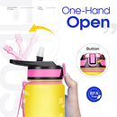 Fidus 32oz Motivational Water Bottles with Times to Drink & Straw,Leakproof BPA Free Bottle with Time Marker to Ensure You Drink Enough Water Daily for Fitness, Gym and Outdoor Sports