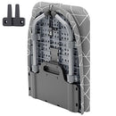 XABITAT Table Top Ironing Board W/Wall Mount | D-Crease | Portable Space Saving Mini Laundry Room| Foldable Small Ironing Board with Iron Holder | Grey