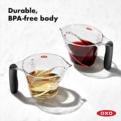 OXO Good Grips 3-Piece Angled Measuring Cup Set, Black