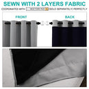 NICETOWN Grey Full Shade Curtain Panels, Pair of Energy Smart & Noise Blocking Out Blackout Drapes for Dining Room Window, Thermal Insulated Guest Room Lined Window Dressing(Gray, 52 x 84 inch)