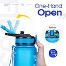 Fidus 32oz Motivational Water Bottles with Times to Drink & Straw,Leakproof BPA Free Bottle with Time Marker to Ensure You Drink Enough Water Daily for Fitness, Gym and Outdoor Sports