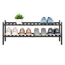 BMOSU 2-Tier Bamboo Shoe Rack Premium Stackable Shoe Shelf Storage Organizer for Hallway Closet Living Room Entryway Organizer (Natural Bamboo)