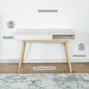 Arts wish Office Desk Mid Century Modern Desk Writing Desk with Drawer Simple Home Office Desk Mid Century Desk, Walnut