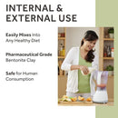 FOSSIL POWER CALCIUM BENTONITE CLAY 2lb - Natural Clay Powder for Cleansing- Best Hair and Facial Treatment for Radiant Skin