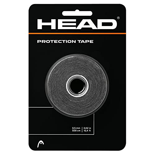 HEAD Racket Protection Tape - Tennis Racquet Head Guard - 16' Roll, Black