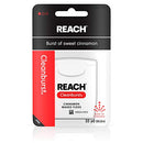 Reach Waxed Dental Floss Bundle | Effective Plaque Removal, Extra Wide Cleaning Surface | Shred Resistance & Tension, Slides Smoothly & Easily , PFAS FREE | Cinnamon Flavored, 55 Yard (Pack of 6)