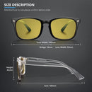 livho 2 Pack Blue Light Blocking Glasses, Computer Reading/Gaming/TV/Phones Glasses for Women Men,Anti Eyestrain & UV Glare (*B1 Light Blcak+Clear, Clear)