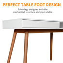 Arts wish Office Desk Mid Century Modern Desk Writing Desk with Drawer Simple Home Office Desk Mid Century Desk, Walnut