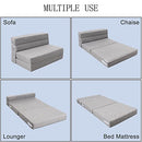 ANONER Fold Sofa Bed Couch Memory Foam with Pillow Futon Sleeper Chair Guest Bed and Fold Out Couch, Washable Cover Twin Size, Dark Gray