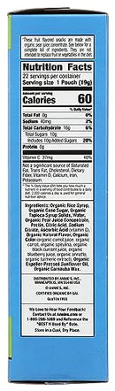 Annie's Organic Building Blocks Fruit Flavored Snacks, Assorted Fruit Flavors, Gluten Free, 22 Pouches, 15.4 oz.