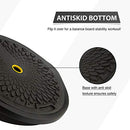 ZELUS 25in. Balance Ball | 1500lb Inflatable Half Exercise Ball Wobble Board Balance Trainer w Nonslip Base | Half Yoga Ball Strength Training Equipment w 2 Bands, Pump, Extra Ball Included (Black)