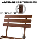 Bme Caden 15" Bed Frame with Adjustable Headboard - Mid Century, Retro Style with Acacia Wood - No Box Spring Needed - Wood Slat Support - Easy Assembly (Caramel, King (U.S. Standard))