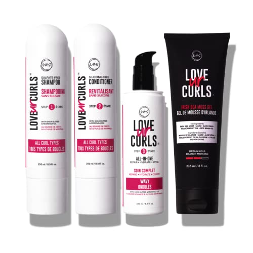 Love Ur Curls Ultra-Defining Curl Kit - Simplified Curly Hair Routine - Hydrating & Repairing - Vegan & Cruelty-Free - with Irish Sea Moss, Aloe Vera & Shea Butter for Extra-Defined, Healthy Curls.