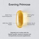 Sports Research Evening Primrose Supplement from Cold Pressed Oil - Softgels for Women’s Health & Skin Health - Gluten Free & Non-GMO GLA - High Potency 1300mg, 120 Count