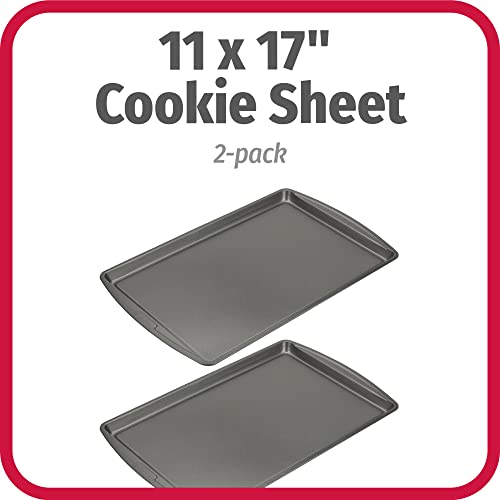 Goodcook Baking Sheet, 13 Inch x 9 Inch, Dark gray - 3 Piece