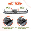 XABITAT Table Top Ironing Board W/Wall Mount | D-Crease | Portable Space Saving Mini Laundry Room| Foldable Small Ironing Board with Iron Holder | Grey