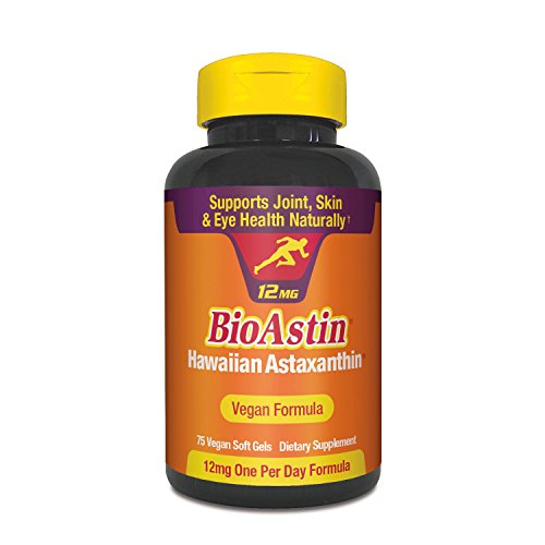 BioAstin Hawaiian Astaxanthin 12mg, 50 Count - Hawaiian Grown Premium Antioxidant - One per day - Sports Nutrition & Immunity Supplement - Supports Eye, Joint & Cardiovascular Health (Shipping Only)