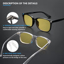 livho 2 Pack Blue Light Blocking Glasses, Computer Reading/Gaming/TV/Phones Glasses for Women Men,Anti Eyestrain & UV Glare (*B1 Light Blcak+Clear, Clear)