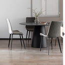 ZckyCine Modern mid-Century Dining Table Dining Table and Chairs for 6 Rectangular Wooden Dining Table Expandable Dining Table Space-Saving Multifunctional Dining Table (Table+6 Brown Chairs)