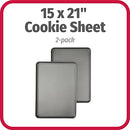Goodcook Baking Sheet, 13 Inch x 9 Inch, Dark gray - 3 Piece
