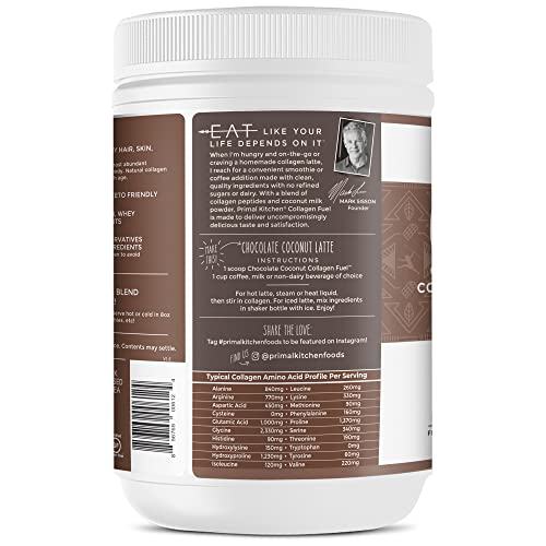 Primal Kitchen Collagen Fuel Collagen Peptide Drink Mix, Chocolate Coconut, No Dairy Coffee Creamer and Smoothie Booster, 13.9 Ounces
