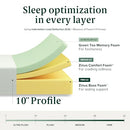 ZINUS 6 Inch Green Tea Memory Foam Mattress, Fiberglass Free, Patented Custom Contour Support, Sturdy Base Foam, CertiPUR-US Certified, Bed-in-a-box, Twin, White