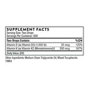 Thorne Research - Vitamin D/K2 Liquid (Metered Dispenser) - Dietary Supplement with Vitamins D3 and K2 to Support Healthy Bones and Muscles - 1 Fluid Ounce (30 mL) (Shipping Only)