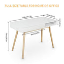 Arts wish Office Desk Mid Century Modern Desk Writing Desk with Drawer Simple Home Office Desk Mid Century Desk, Walnut