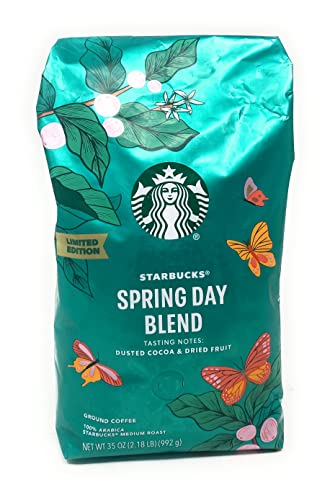 Starbucks Coffee Company Starbucks Spring Day Blend Ground Coffee 35oz tasting flavor notes of cocoa & fruit,2.18 Pound (Pack of 1)