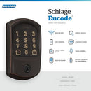 Schlage Encode Smart Wi-Fi Deadbolt with Century Trim in Matte Black