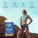 Vegan Protein Powder with BCAA  Organic Hemp Seed Gluten Free Non-GMO Dairy Soy Sugar Free Low Carb Plant Based Protein Powder | Unflavored Warrior Blend by Sunwarrior