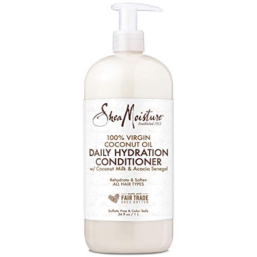 Shea Moisture Moisturizing Conditioner Coconut Oil Daily Hydration, Made with Real Coconut Oil, 34 Fl Ounce (Pack of 2)