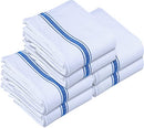 Utopia Towels Dish Towels, 15 x 25 Inches, 100% Ring Spun Cotton Super Absorbent Linen Kitchen Towels, Soft Reusable Cleaning Bar and Tea Towels Set (12 Pack, Blue)