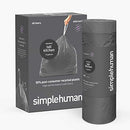 simplehuman Extra Strong Tall Kitchen 13 Gallon Drawstring Trash Bags, 50% PCR content, 100 Count (Pack of 1)