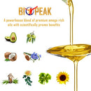 BIO PEAK Complete Body Fuel | Nutritional Metabolic Support Oil | Vegan Omega 3 6 9 Essential Fatty Acid Complex with DHA EPA | Keto MCT Oil Pure C8 | Paleo | Premium Eco Glass Bottle