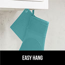 Gorilla Grip Heat and Slip Resistant Silicone Oven Mitts Set, Soft Cotton Lining, Waterproof, BPA-Free, Long Flexible Thick Gloves for Cooking, Kitchen Mitt Potholders, 12.5 in, Black