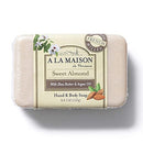 A LA MAISON Lavender Flower Bar Soap - Triple French Milled Natural Moisturizing Hand Soap Bar (3 Bars of Soap, 8.8 oz)