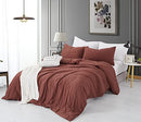 ALAZURIA Bedding Duvet Cover 2 Piece Set - Super Soft Prewashed, Duvet Covers Twin with Zipper Closure & 4 Corner Ties (1 Duvet Cover + 1 Pillow Case) Terracotta Pastel, Twin