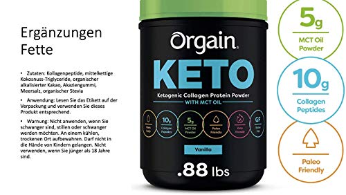 Orgain Hydrolyzed Collagen Peptides Protein Powder - Paleo & Keto Friendly, Amino Acid Supplement, Pasture Raised, Gluten Free, Dairy Free, No Soy, Non-GMO, Type I and III, 1 Pound (Shipping Only)