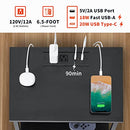 LAKEMID Nightstands Set of 2 with Charging Station and Drawer, End Table Bedside Table with 20 Colors LED Light Strip and 2 Layers Shelf for Bedroom Living Room Sofa (Rustic Brown)