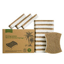 SAMEBUTECO Kitchen Sponge Set of 12 Natural Cellulose and Coconut Walnut Scrubbing Sponges for Sparkling Kitchens Dish Sponges for Heavy Duty Kitchen Grime (Square Sponges)