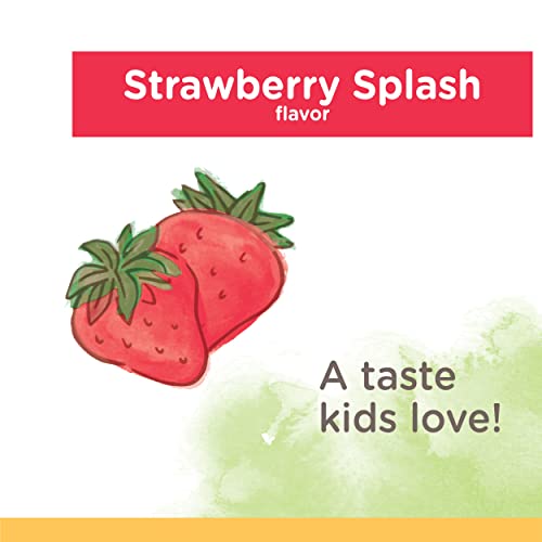 Burt’s Bees Kids Toothpaste, Strawberry Flavor, with Fluoride, Strawberry Splash, 4.7 oz, Pack of 4