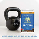 Vegan Protein Powder with BCAA  Organic Hemp Seed Gluten Free Non-GMO Dairy Soy Sugar Free Low Carb Plant Based Protein Powder | Unflavored Warrior Blend by Sunwarrior