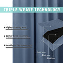 NICETOWN Grey Full Shade Curtain Panels, Pair of Energy Smart & Noise Blocking Out Blackout Drapes for Dining Room Window, Thermal Insulated Guest Room Lined Window Dressing(Gray, 52 x 84 inch)